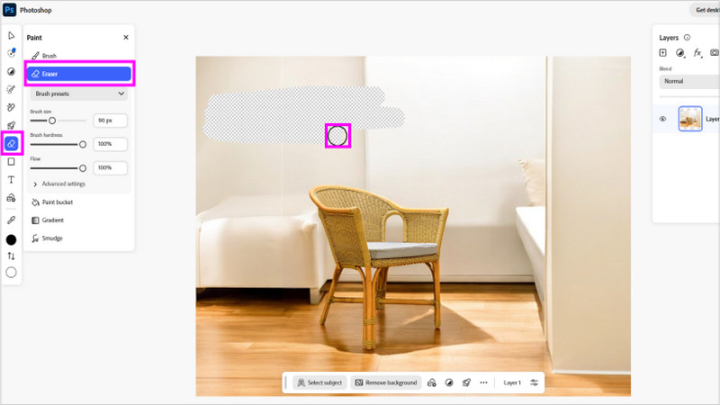 Radiergummi Photoshop