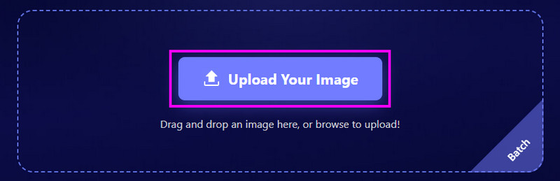 Faça o upload da sua imagem. Disponível.