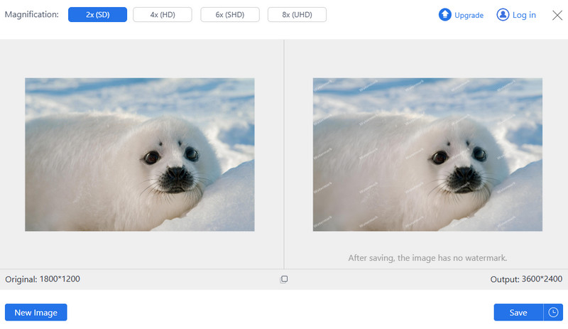 Maak gebruik van het Ai Image Upscaler-alternatief