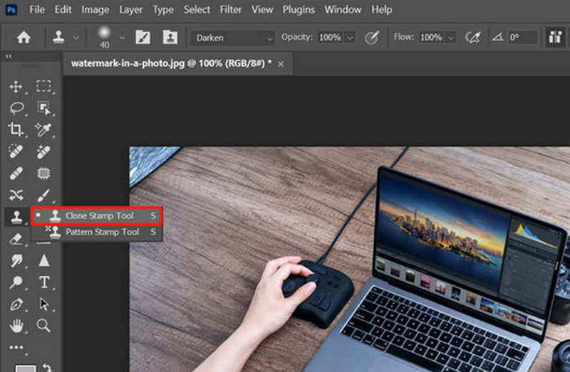 Outil Tampon de duplication Photoshop