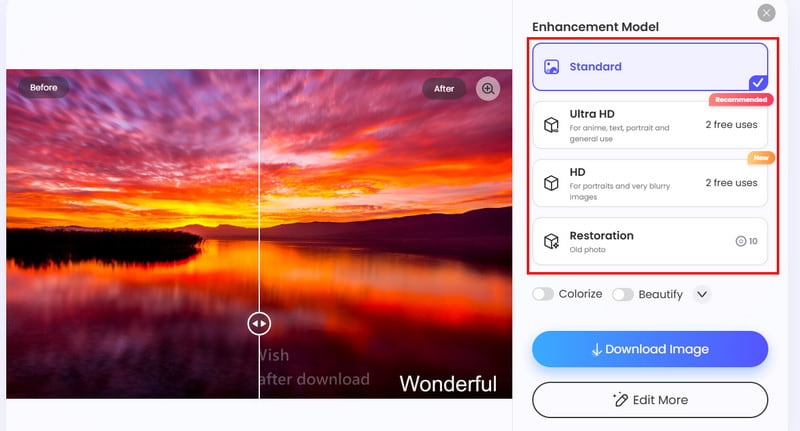 Enhance Image Picwish