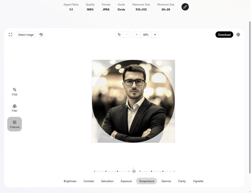 TikTok-Profilbild online bearbeiten