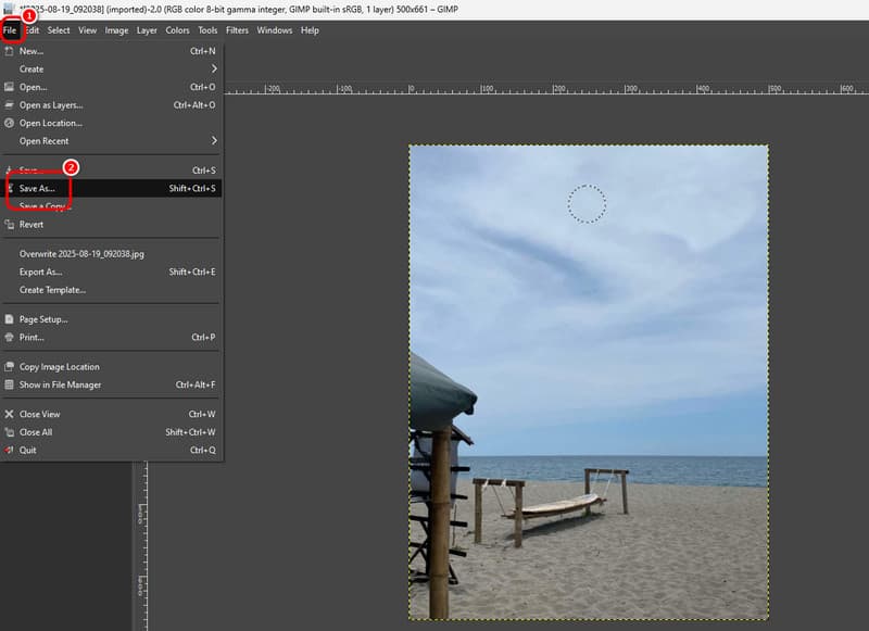 File Salva COME Gimp