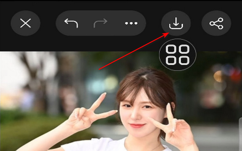 儲存按鈕 Picsart