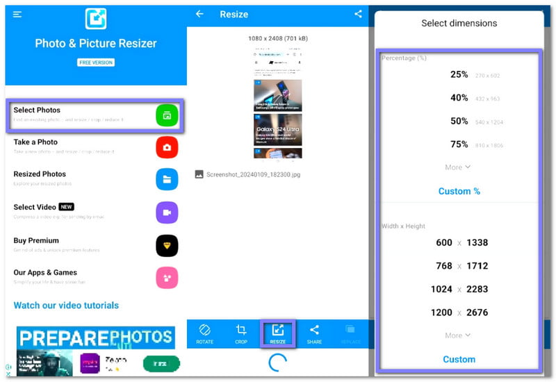 Foto- und Bildskalierung: Bildgröße auf Android ändern