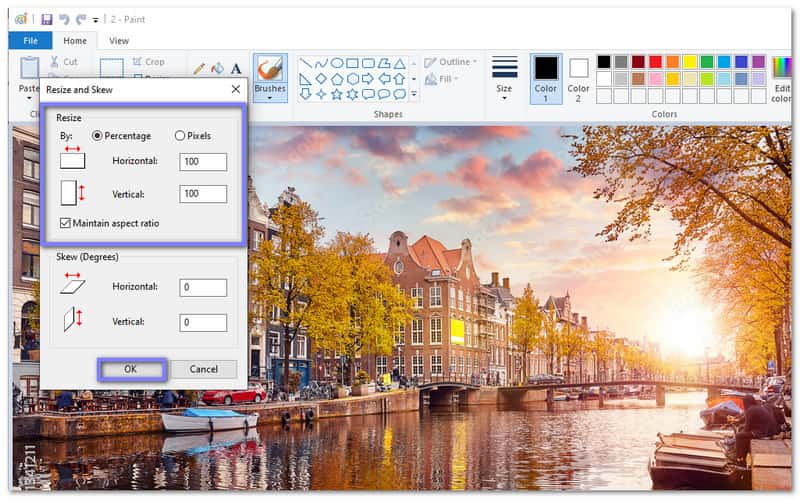 Redimensionare vopsea Jpg
