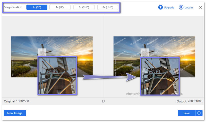 Selectați până la 8x