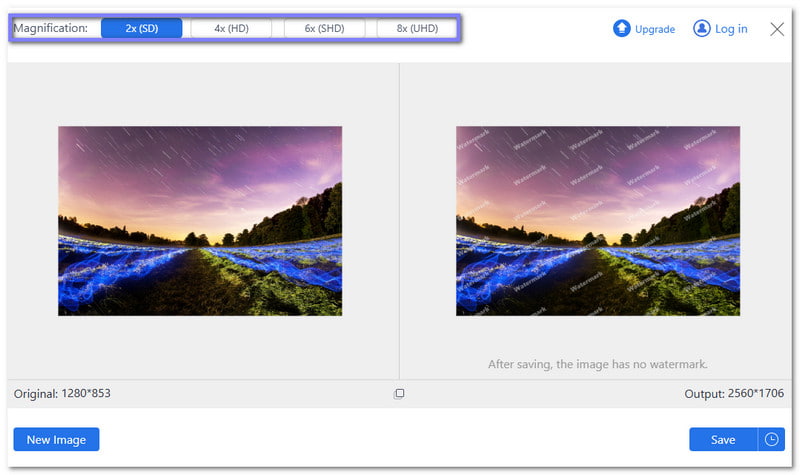 Elige cuánto ampliarlo