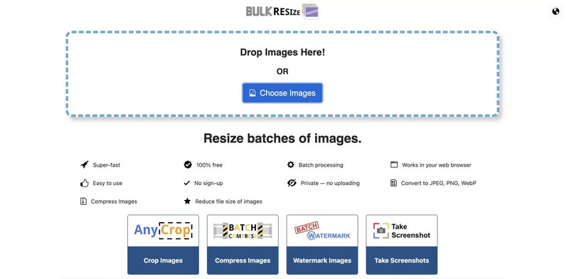 Bulk Resize Photos Tool
