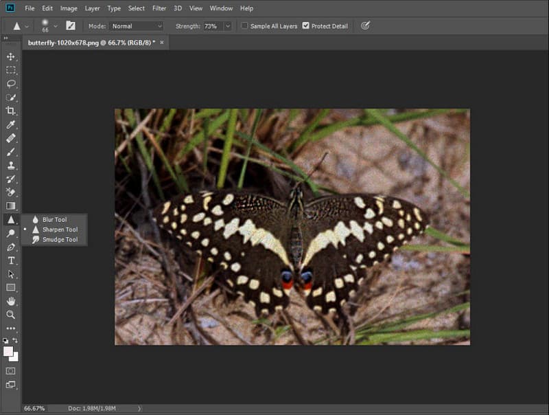 Outil Netteté Photoshop
