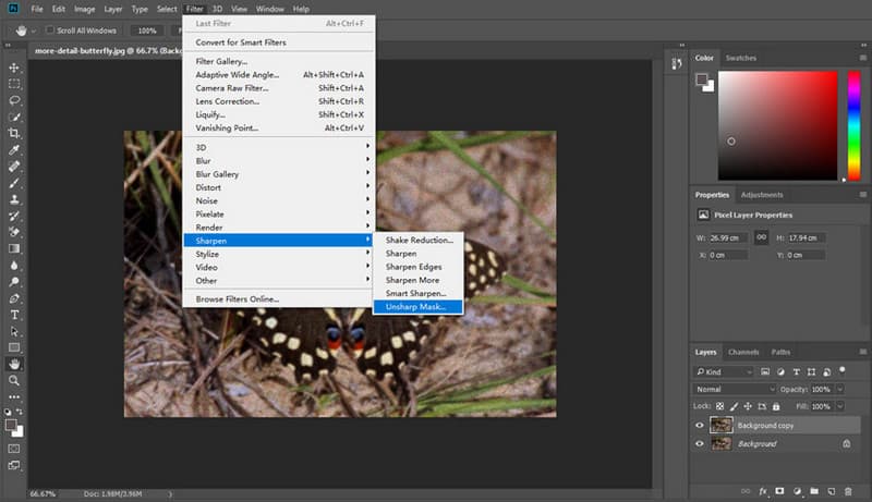 Masque flou Photoshop