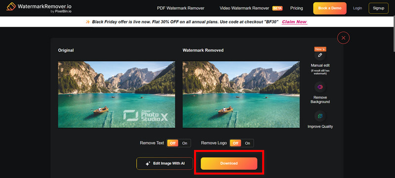 Klicken Sie auf den Download-Button.