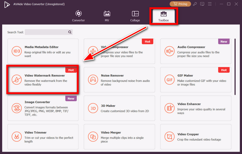 Eliminador de marcas de agua de vídeo de Toolbox