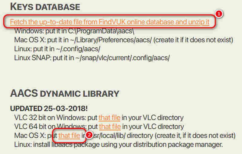 VLC用ブルーレイ復号ツール