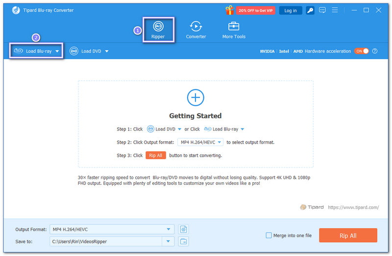 Click Add Or Choose Load Blu-ray