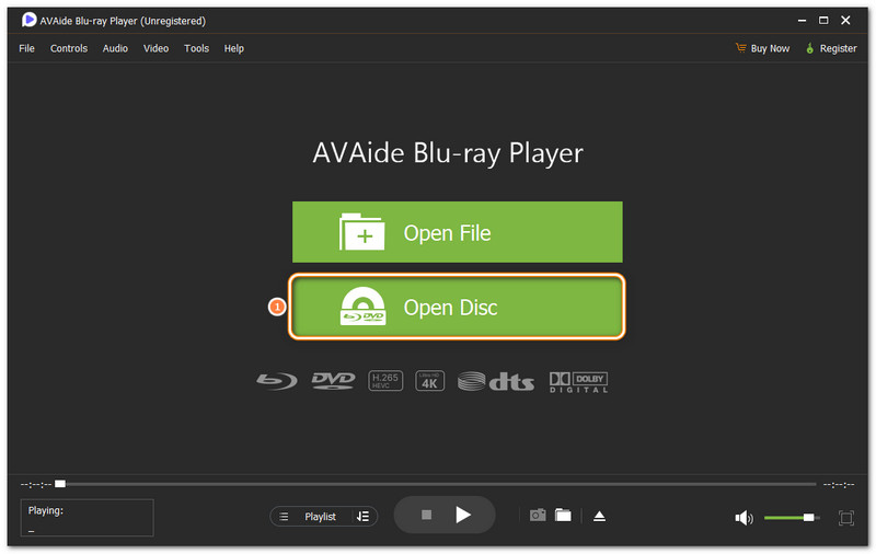 Click Open Disc Option