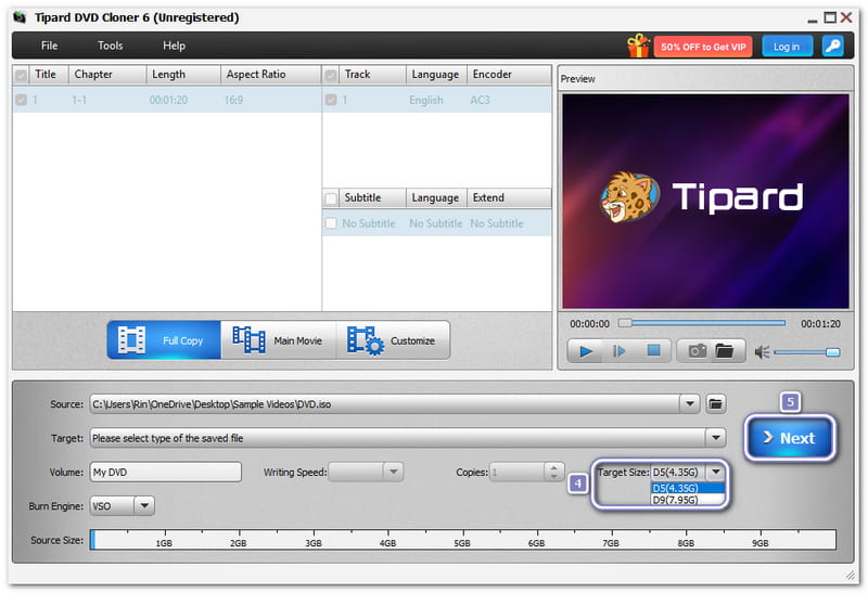 Tetapkan Saiz Sasaran Anda