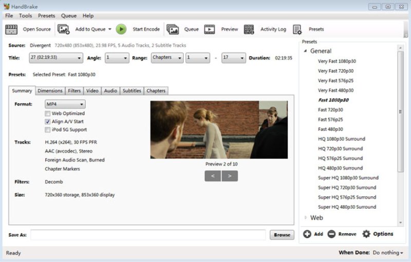 Handbrake Convert Dvd