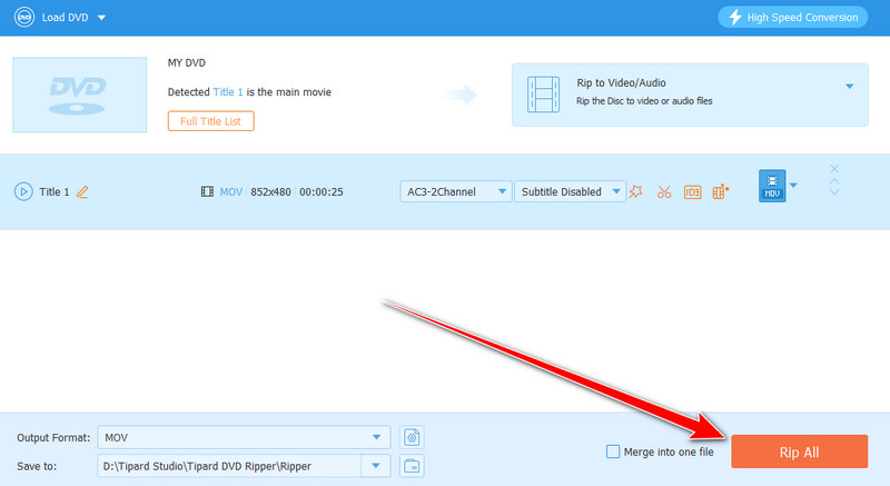 Rip Všechny dostupné funkce