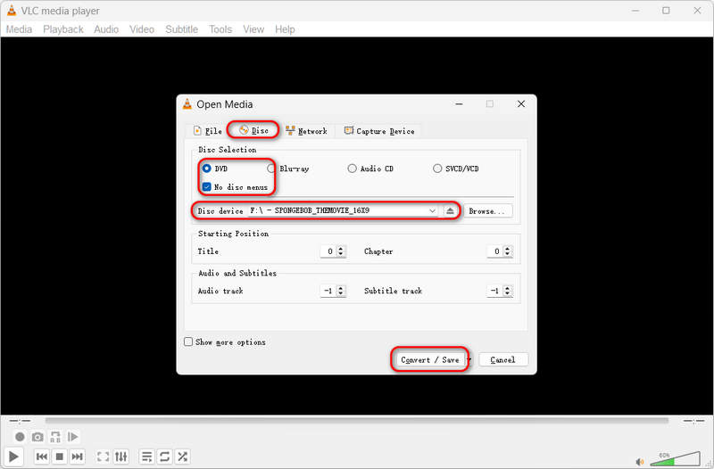 Select Your Dvd In Vlc