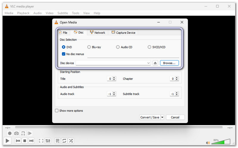 कॉपी सुरक्षा के साथ VLC रिप डीवीडी