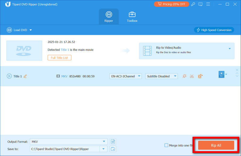 Αντιγραφή όλου του DVD