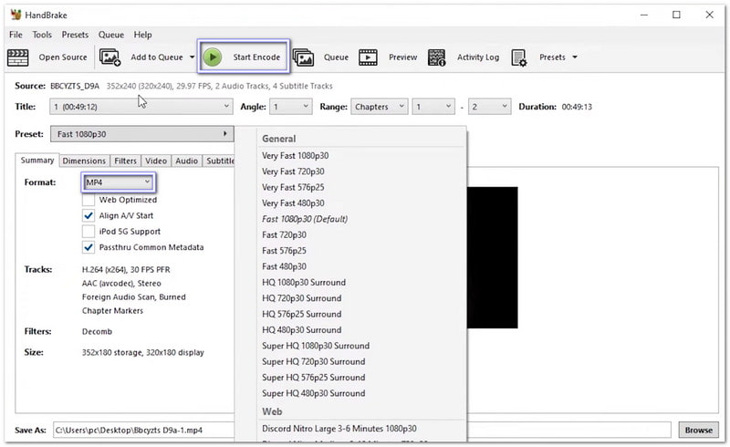 העתקת DVD ל-iTunes של HandBrake