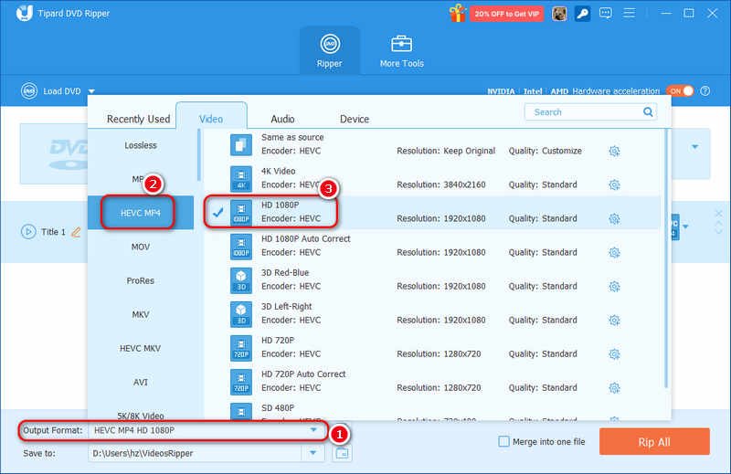 Chọn cấu hình MP4 trong Avaide