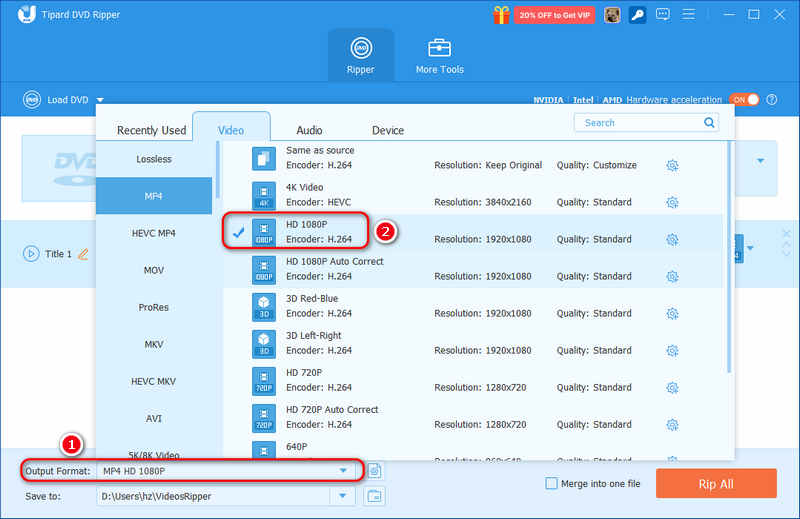 Escolha um formato de saída