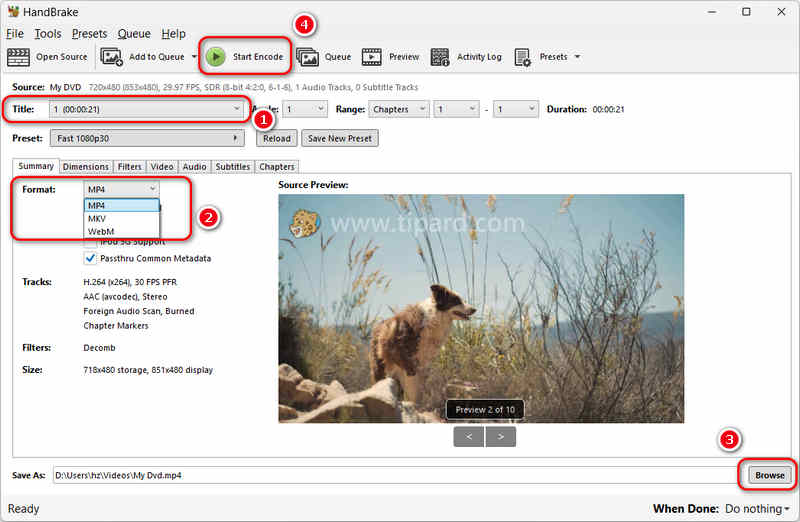 Ripagem de DVD com Handbrake