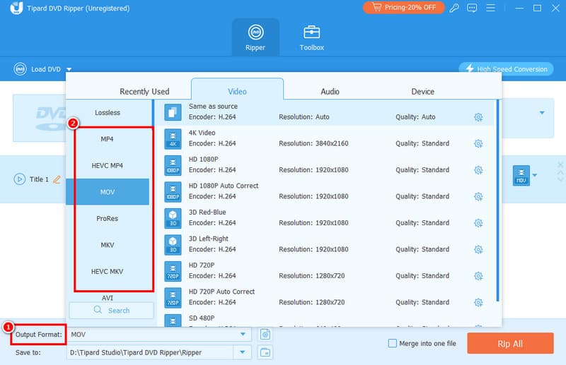 Choose Format Avaide