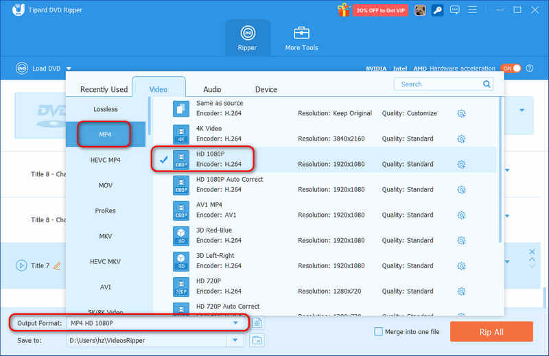 Velg et utdataformat i Avaide
