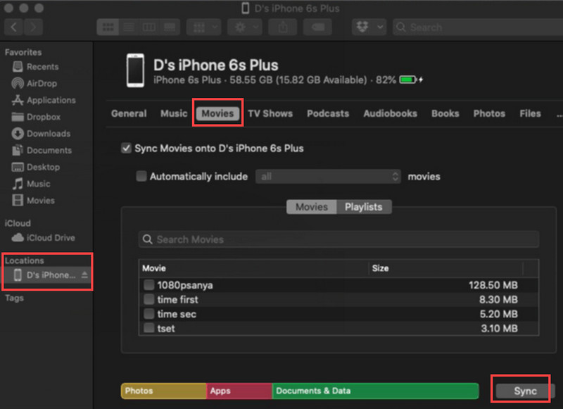 Finderin synkronointielokuvat