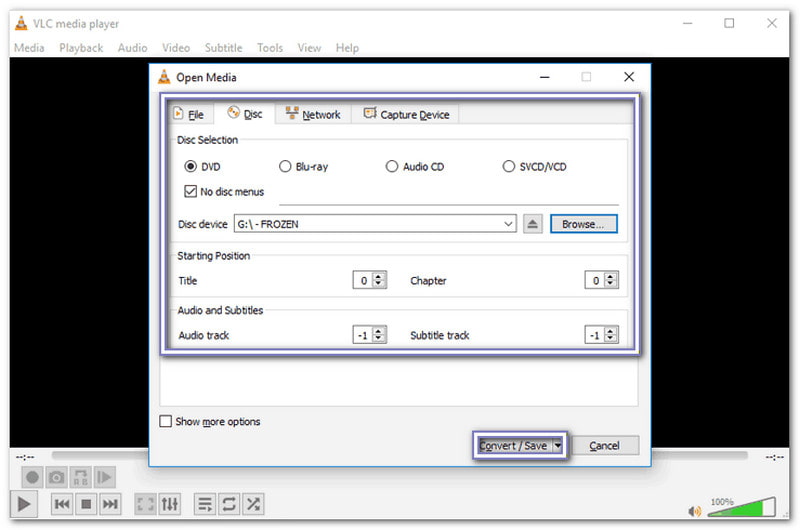 VLC для бесплатного копирования DVD на Windows 10
