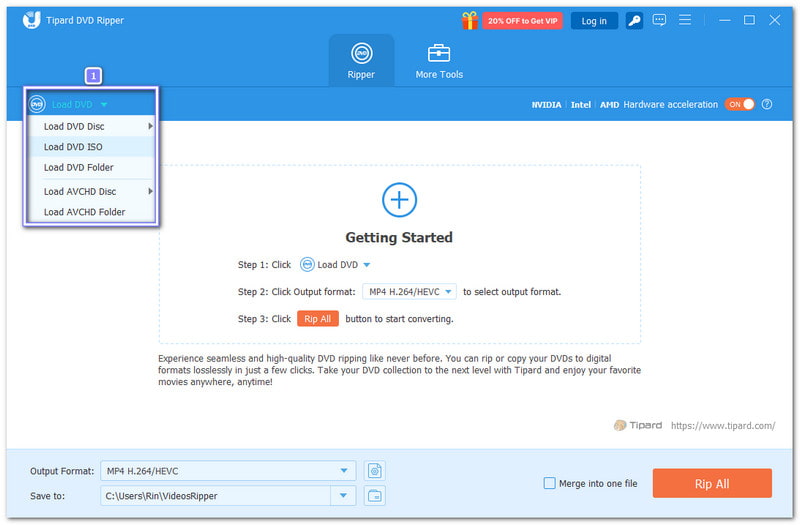 Laad een dvd-schijf, imagebestand of map