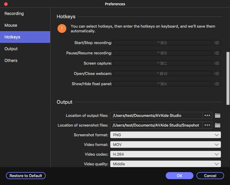 Hotkeys Settings