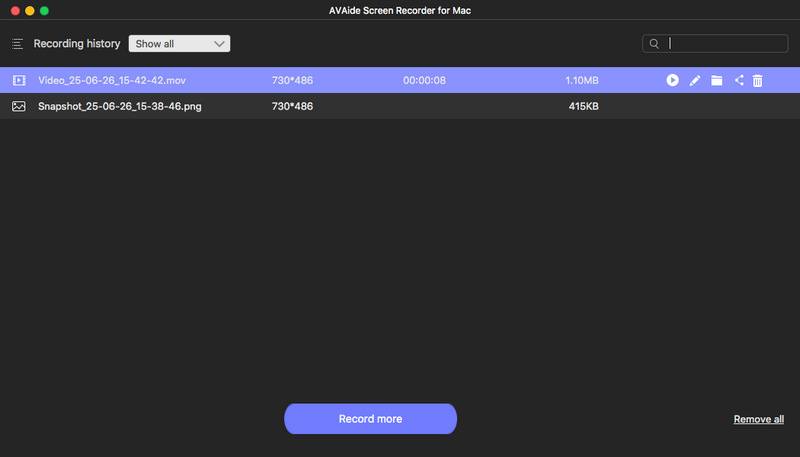 Save And Check Recording History Mac