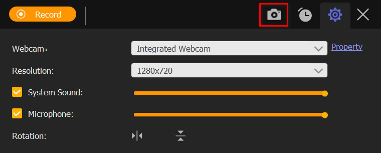 Laraskan Tetapan Rakaman Webcam