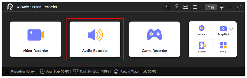 Selectați Audio Recorder