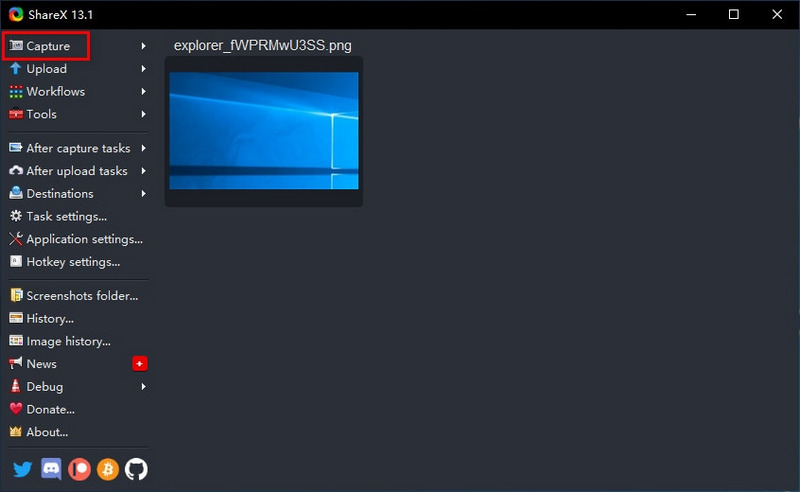 Tangkap Layar Berbagi Layar X