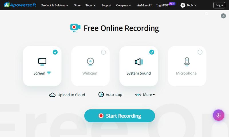 Apowersoft Screen Recording Online