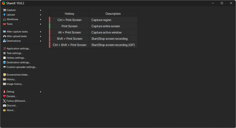 Sharex Ilmainen avoimen lähdekoodin näytön tallennin