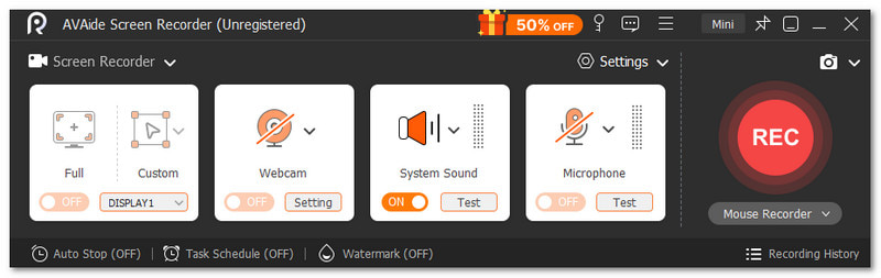 AVAide 화면 녹화기 최고의 GIF 녹화기