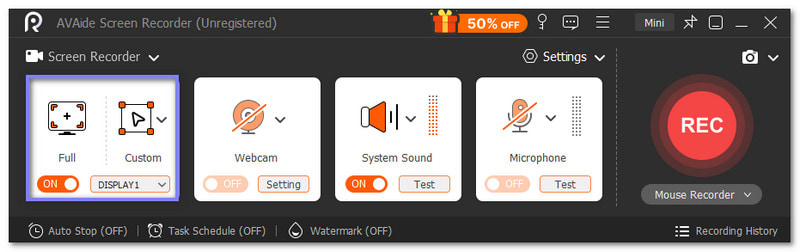 녹화할 영역을 선택하세요