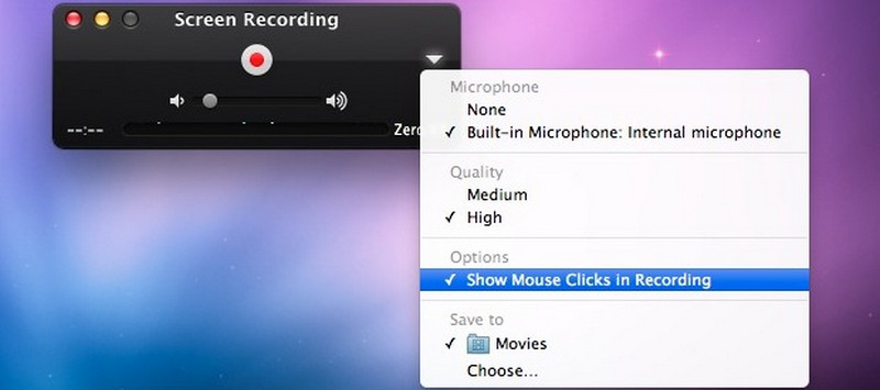 Built in Mac Screen Recorder