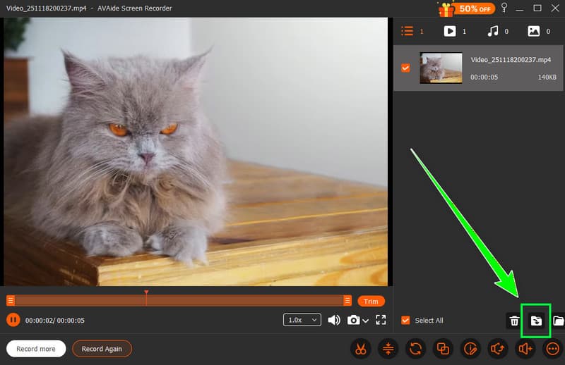 Prévisualiser le bouton Exporter Évitez