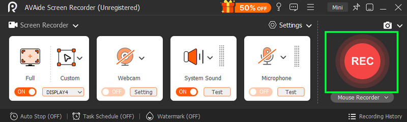 Appuyez sur le bouton d'enregistrement pour éviter