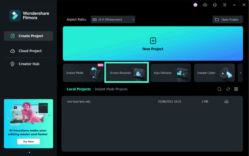 Screen Recorder Wondershare Filmora