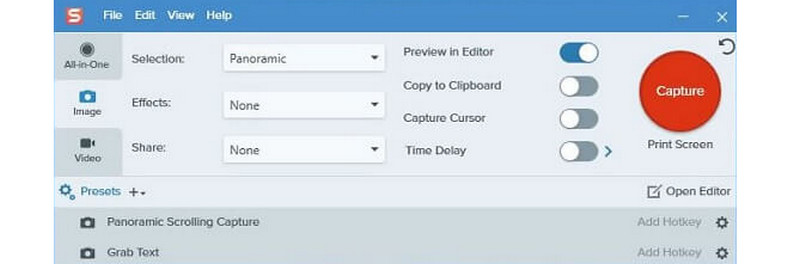 Alternativa al registratore di passi Snagit