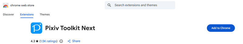 Установите расширение Pixiv Toolkit Next.